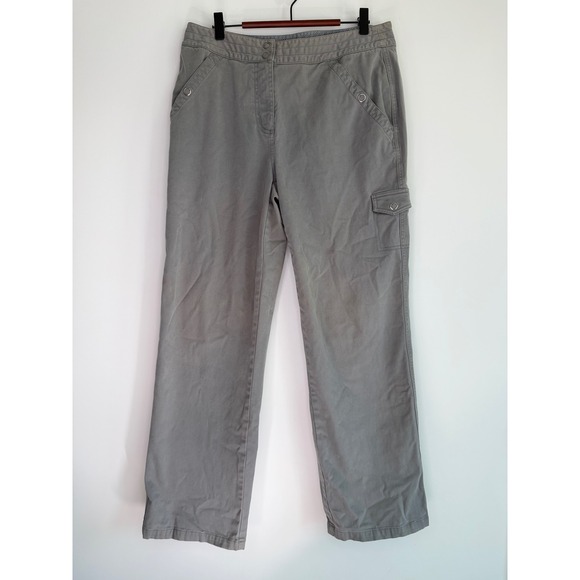 L.L. Bean Pants - LL Bean Cargo Pants Gorpcore Utility Women 12 Grey Hiking Trail Utility Outdoors